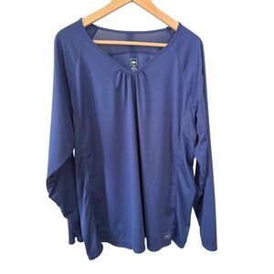 REI‎ Co-op Active Long Sleeve Top Athletic Shirt Womens 3X Blue Plus Size